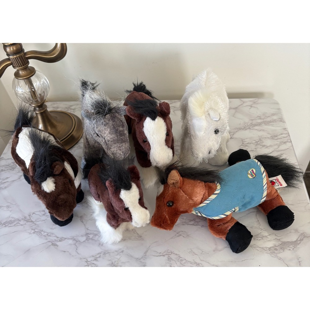 Ganz Webkinz Plush Horses‎ Lot Stuffed Animal Toy Collection